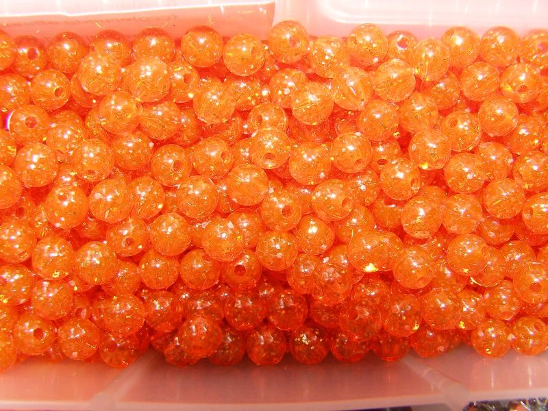Hot Shotz Sparkle Egg Beads Orange